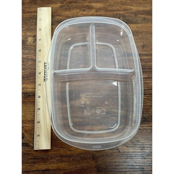 Rubbermaid Red Top  Storage Container Square Almond Lid 5 Cups 1.2 L USA Vintage - Picture 6 of 10